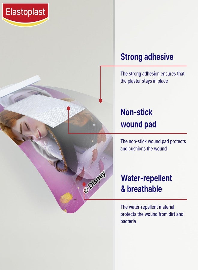 Elastoplast Disney Frozen Plasters, Assorted Sizes (16 Pieces), Coloured, First Aid Wound Care for Children with Frozen Designs, Various Sized, Skin-Friendly - Image 5